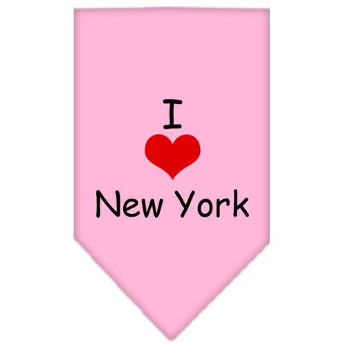 I Heart New York Screen Print Bandana Light Pink Large